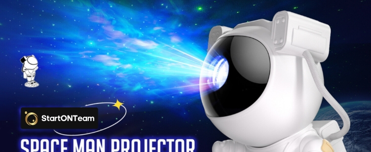 Lampa de Veghe Astronaut Proiector Constelatii Stele si Galaxie
