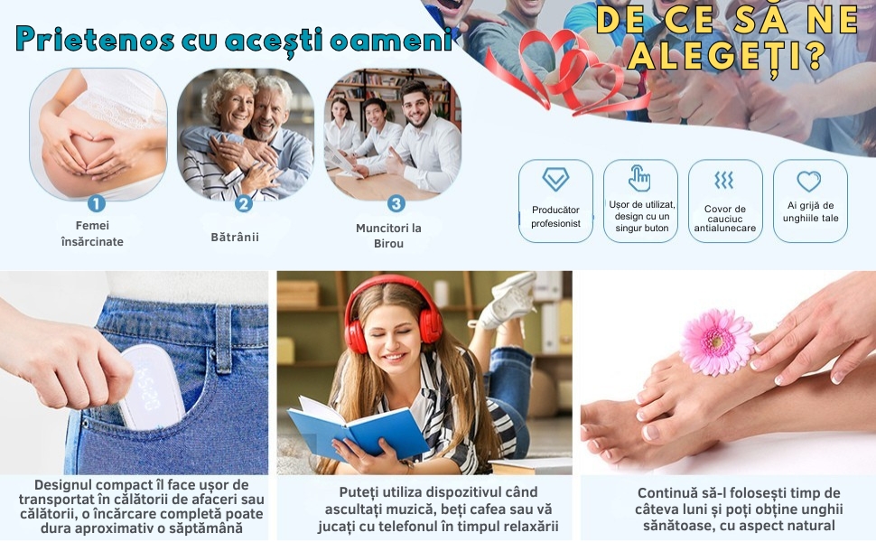 dispozitiv de curățarea si tratarea ciupercilor de unghii