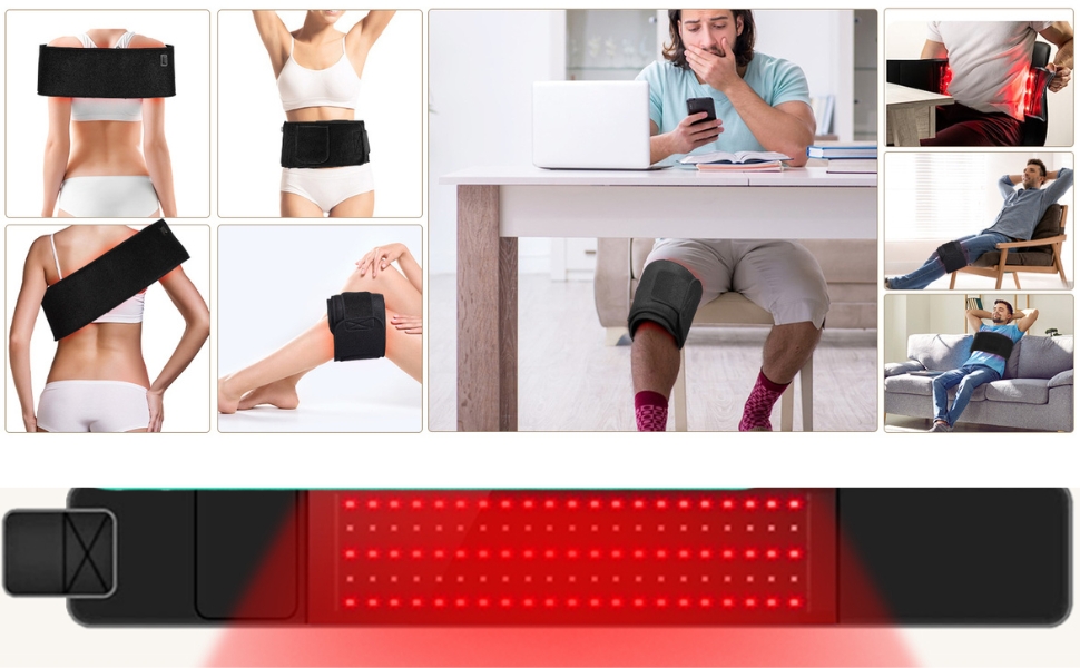 Centura de Terapie cu Lumina Rosie pentru Dureri Musculare