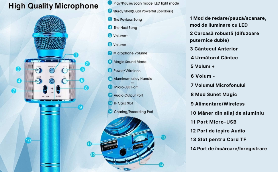 microfon wireless karaoke