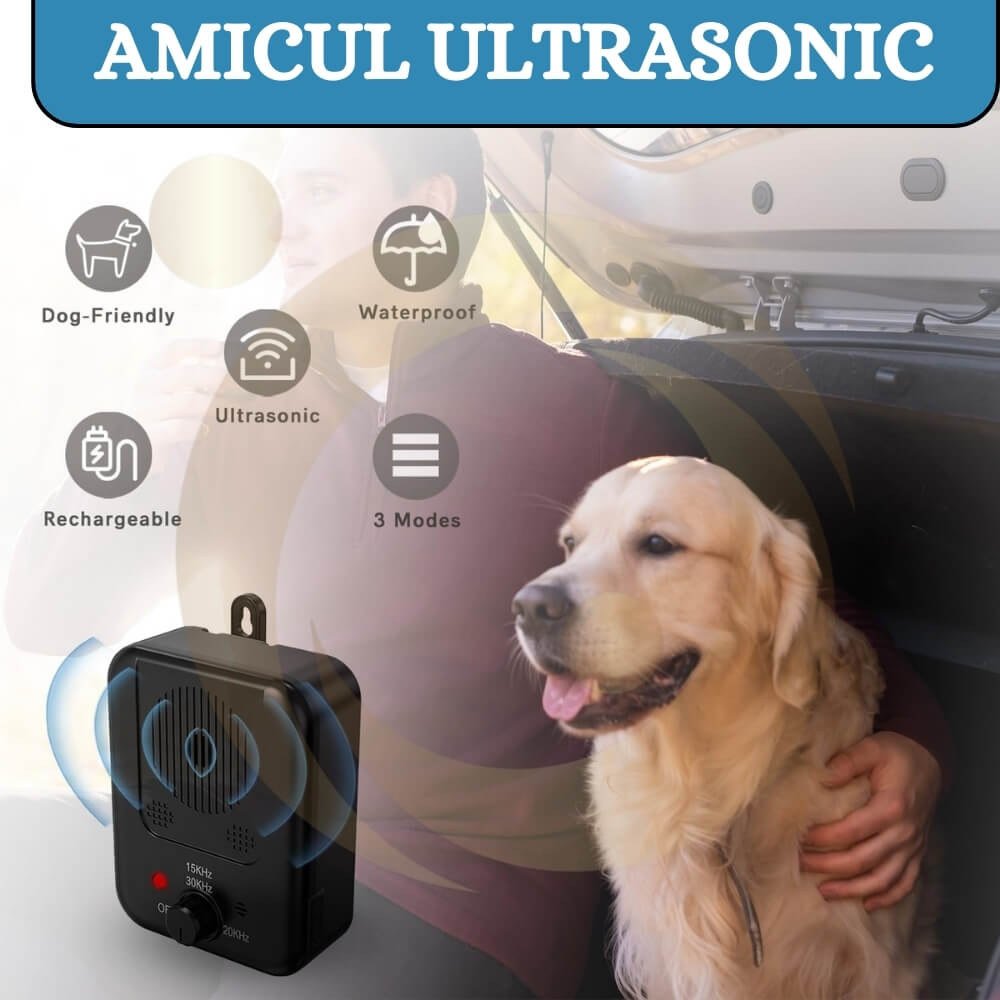 Aparat Anti Latrat cu ultrasunete pentru caini, Profesional 15m, Dispozitiv de control antilatratului cainilor, 3 Nivele Reglabile [6]