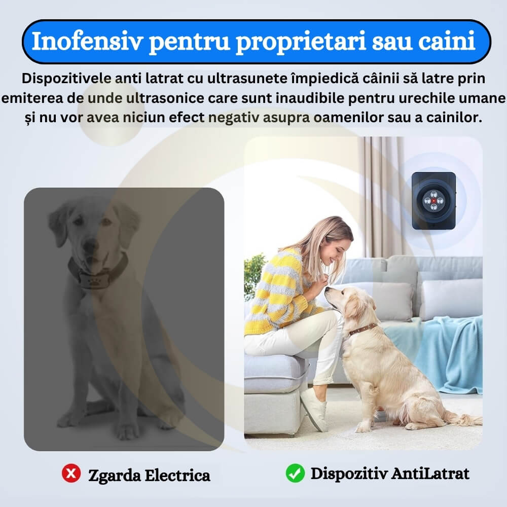 Aparat Anti Latrat cu Ultrasunete pentru Caini, Profesional, 3 Nivele, Impermeabil, Dispozitiv Antilatrat cu Ultra Sunete de Interior si Exterior [5]