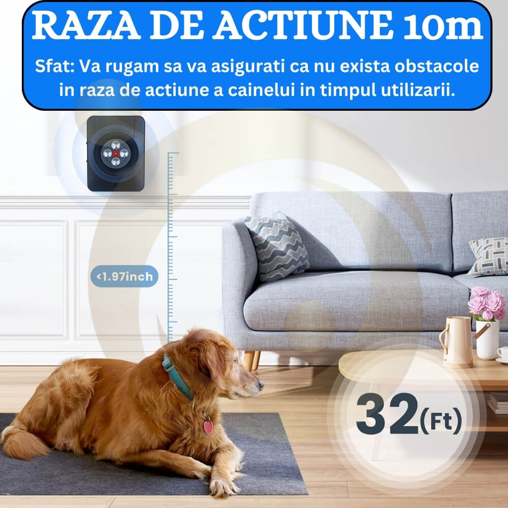Aparat Anti Latrat cu Ultrasunete pentru Caini, Profesional, 3 Nivele, Impermeabil, Dispozitiv Antilatrat cu Ultra Sunete de Interior si Exterior [9]