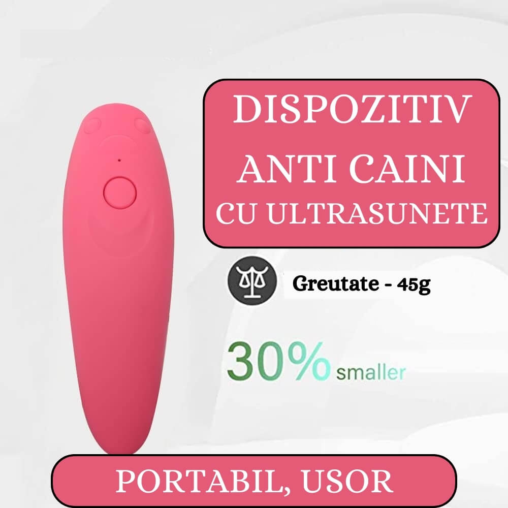 Aparat anticaini portabil cu ultrasunete, Dispozitiv pentru Descurajarea latratului, Anti Latrat la 8m, Sigur pentru Caini si Pisici [3]