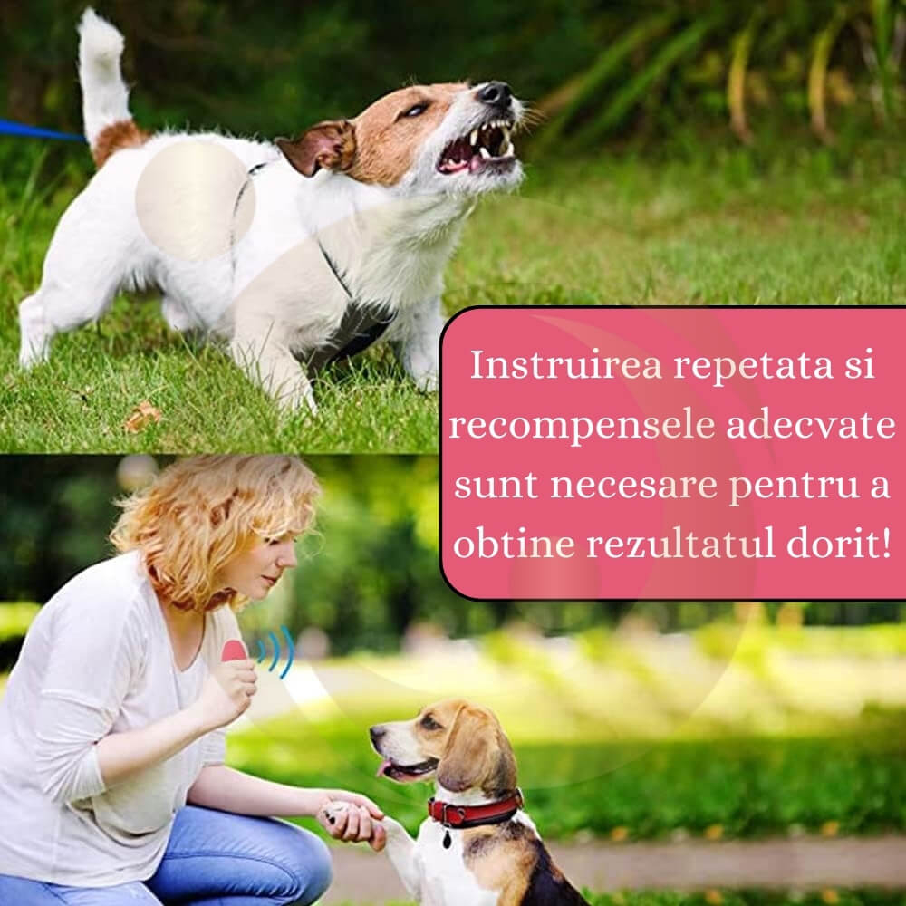 Aparat anticaini portabil cu ultrasunete, Dispozitiv pentru Descurajarea latratului, Anti Latrat la 8m, Sigur pentru Caini si Pisici [7]