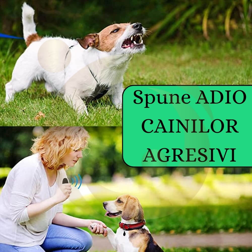Aparat anticaini portabil cu ultrasunete, Dispozitiv pentru Descurajarea latratului, Anti Latrat la 8m, Sigur pentru Caini si Pisici [9]