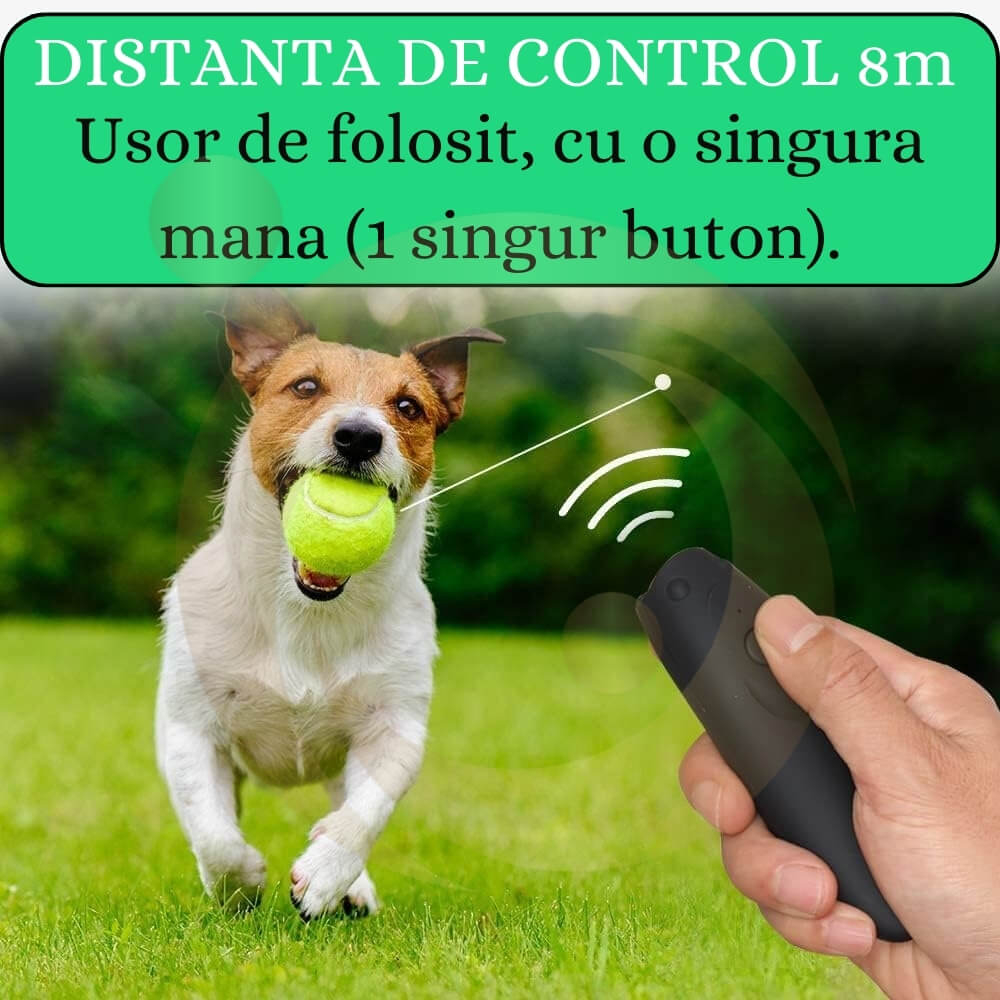 Aparat anticaini portabil cu ultrasunete, Dispozitiv pentru Descurajarea latratului, Anti Latrat la 8m, Sigur pentru Caini si Pisici [10]