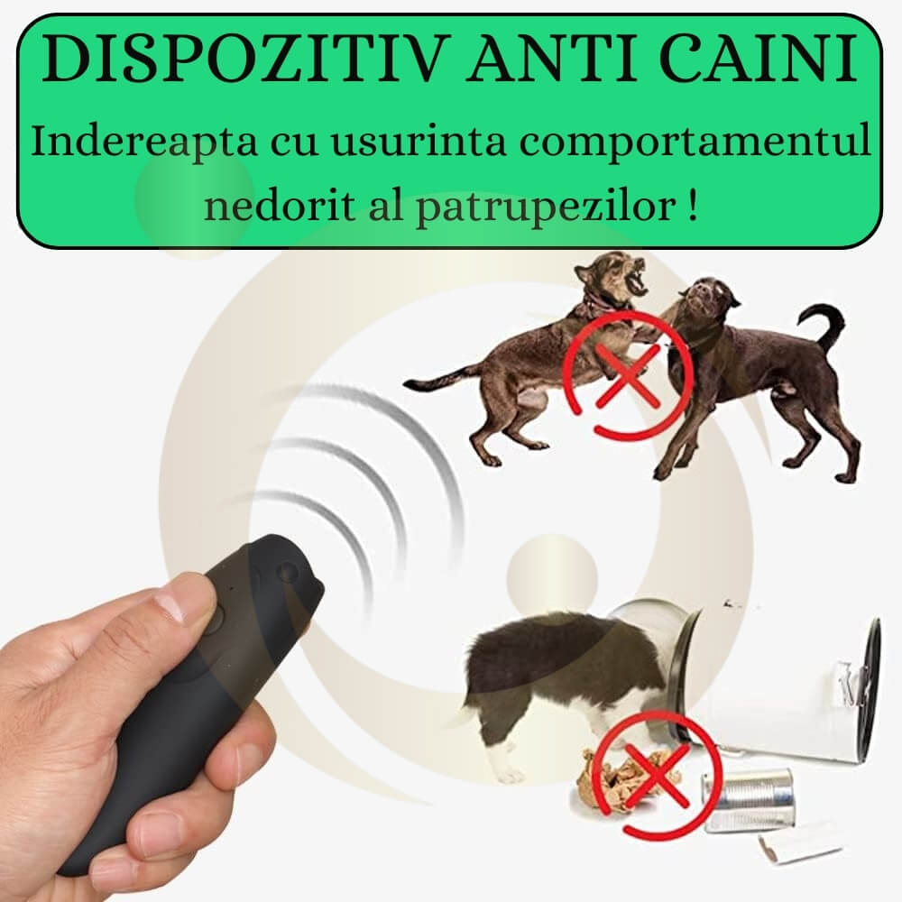 Aparat anticaini portabil cu ultrasunete, Dispozitiv pentru Descurajarea latratului, Anti Latrat la 8m, Sigur pentru Caini si Pisici [7]
