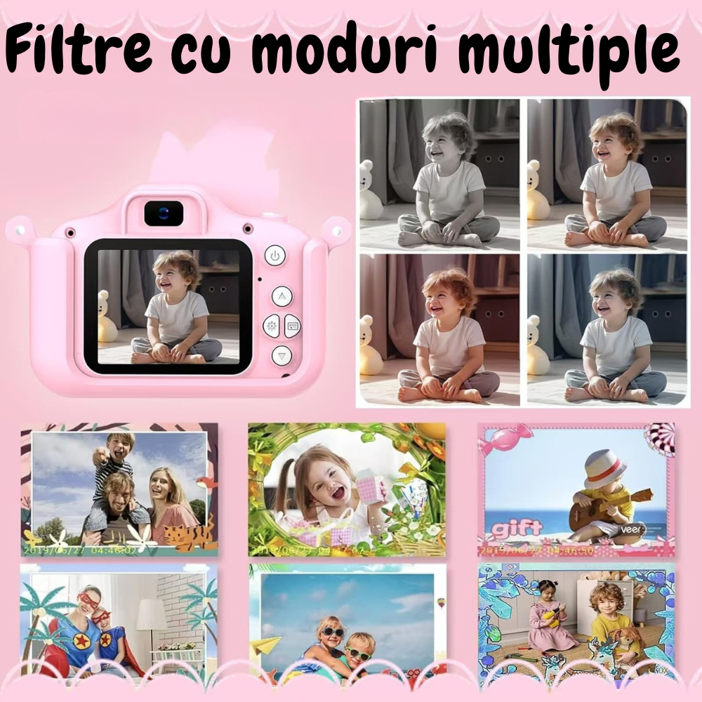 Aparat Foto Copii Unicorn Cameră Selfie 48MP Full HD [3]