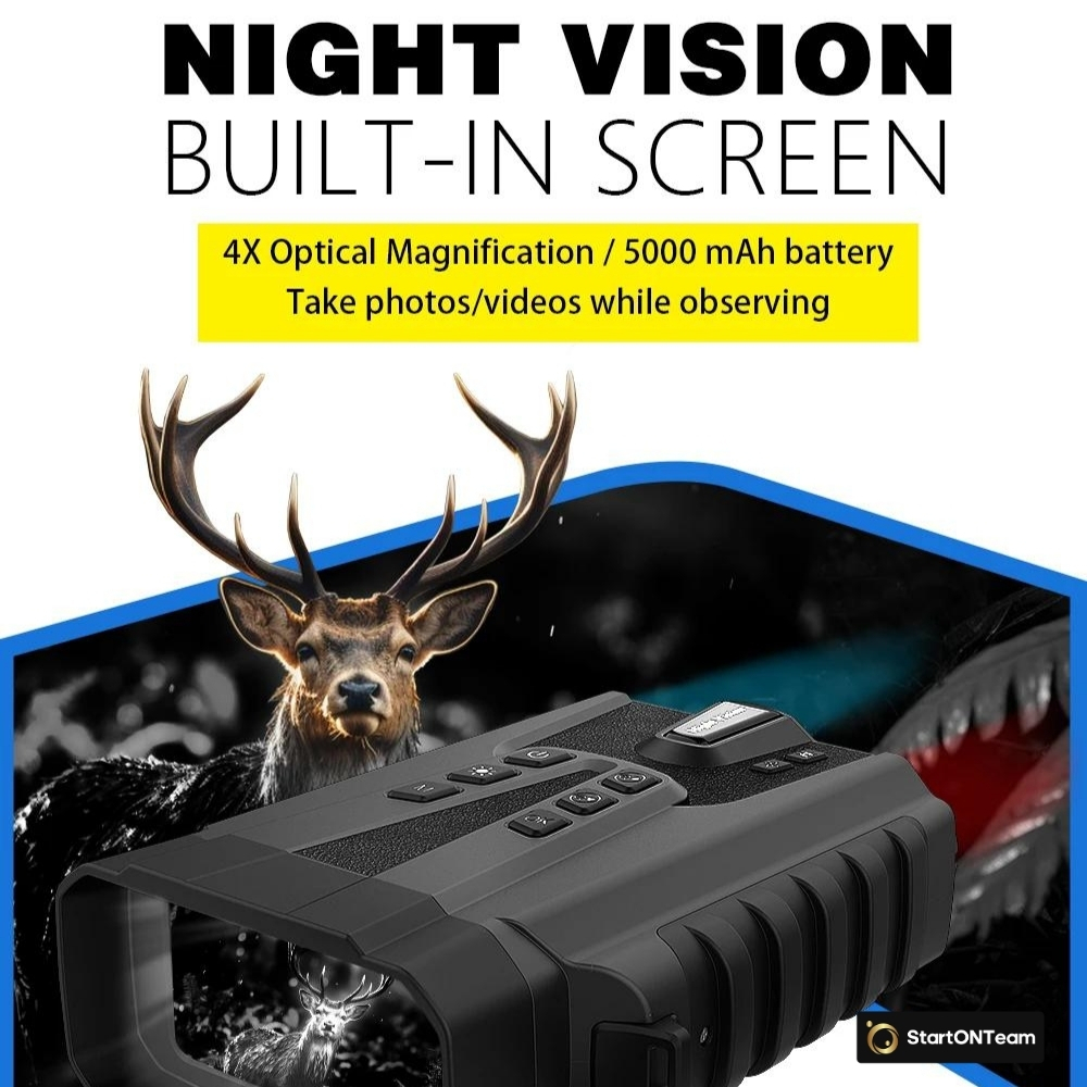 Binoclu Profesional cu Night Vision Digital, Vedere în Noapte până la 300m, Ecran LCD, Verde sau Negru [11]