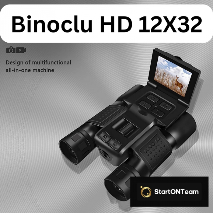 Binoclu Profesional Digital de Vânătoare, Zoom 12X, Ecran LCD 2.4” pentru Observații Clare [2]