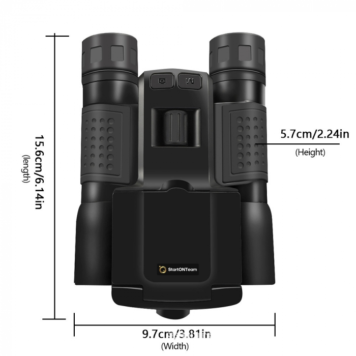 Binoclu Profesional Digital de Vânătoare, Zoom 12X, Ecran LCD 2.4” pentru Observații Clare [3]