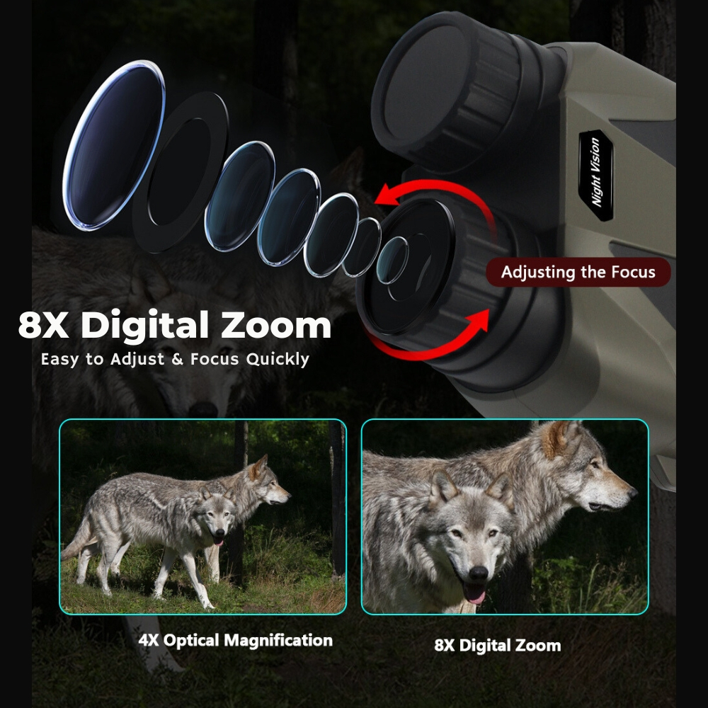 Binoclu Digital Wolf 4K, Profesional de Vanatoare [12]