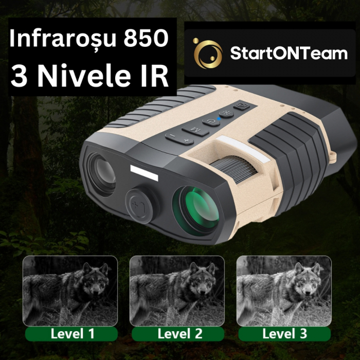 Binoclu Profesional de Vânătoare Digital cu Night Vision, Zoom 8X, Ecran TFT 3” și Tehnologie IR [14]