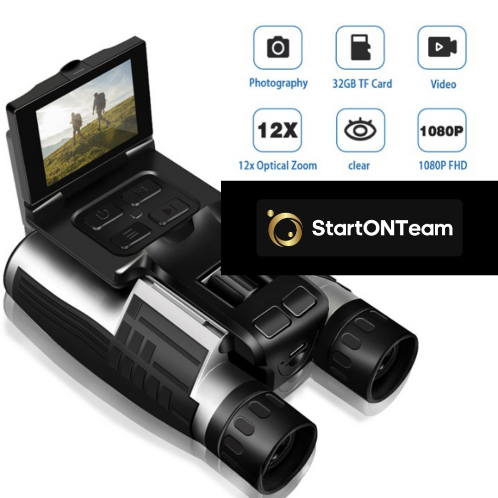 Binoclu Profesional Digital de Vânătoare, Zoom 12X, Ecran LCD 2.4” pentru Observații Clare [10]