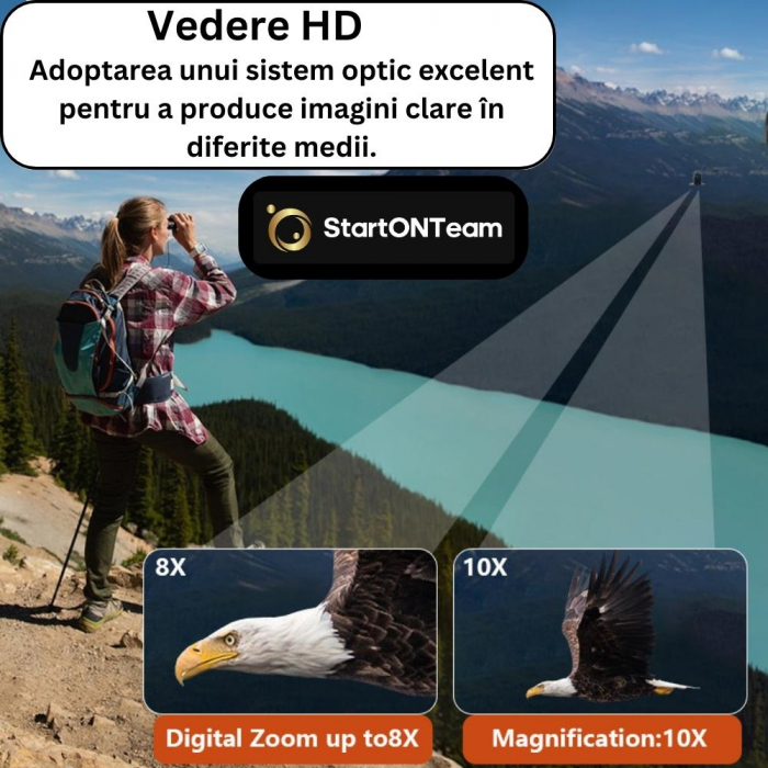 Binoclu Profesional de Vânătoare Zoom Digital 10X cu Ecran LCD 2" [8]