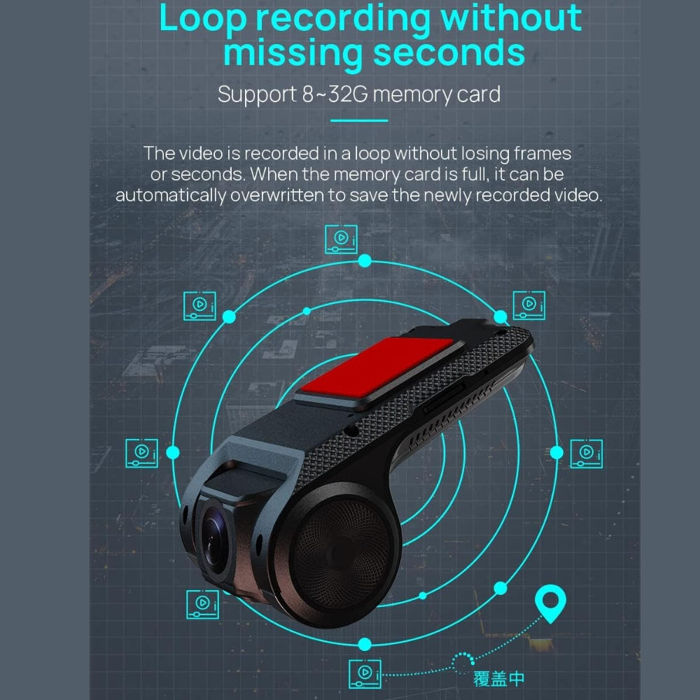 Camera Auto Full HD 1080P cu ADAS, Alarmă Vocală și Funcție Rezistentă la Apă [20]