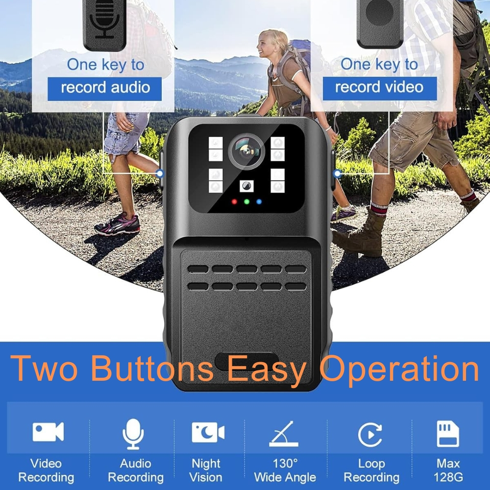Camera Corporala de Piept HD 1080P, cu Night Vision si Inregistrare in Bucla [7]