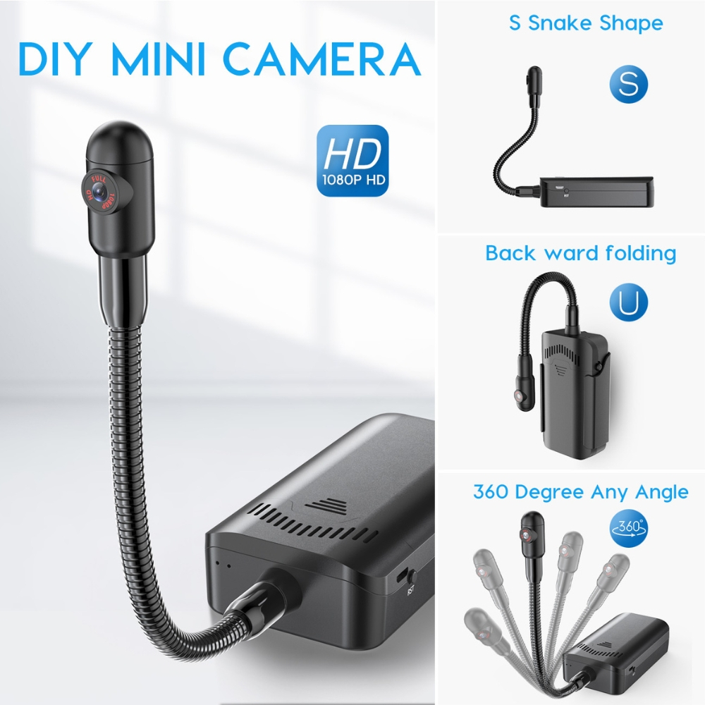 Camera IP tip nasture 4K Snake, Flexibila 360° cu Microfon [3]