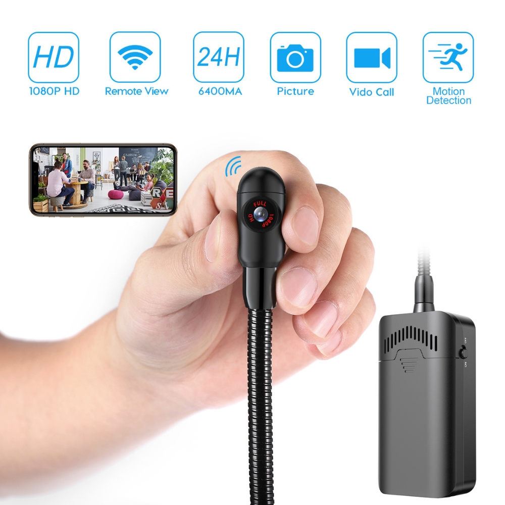 Camera IP tip nasture 4K Snake, Flexibila 360° cu Microfon [2]