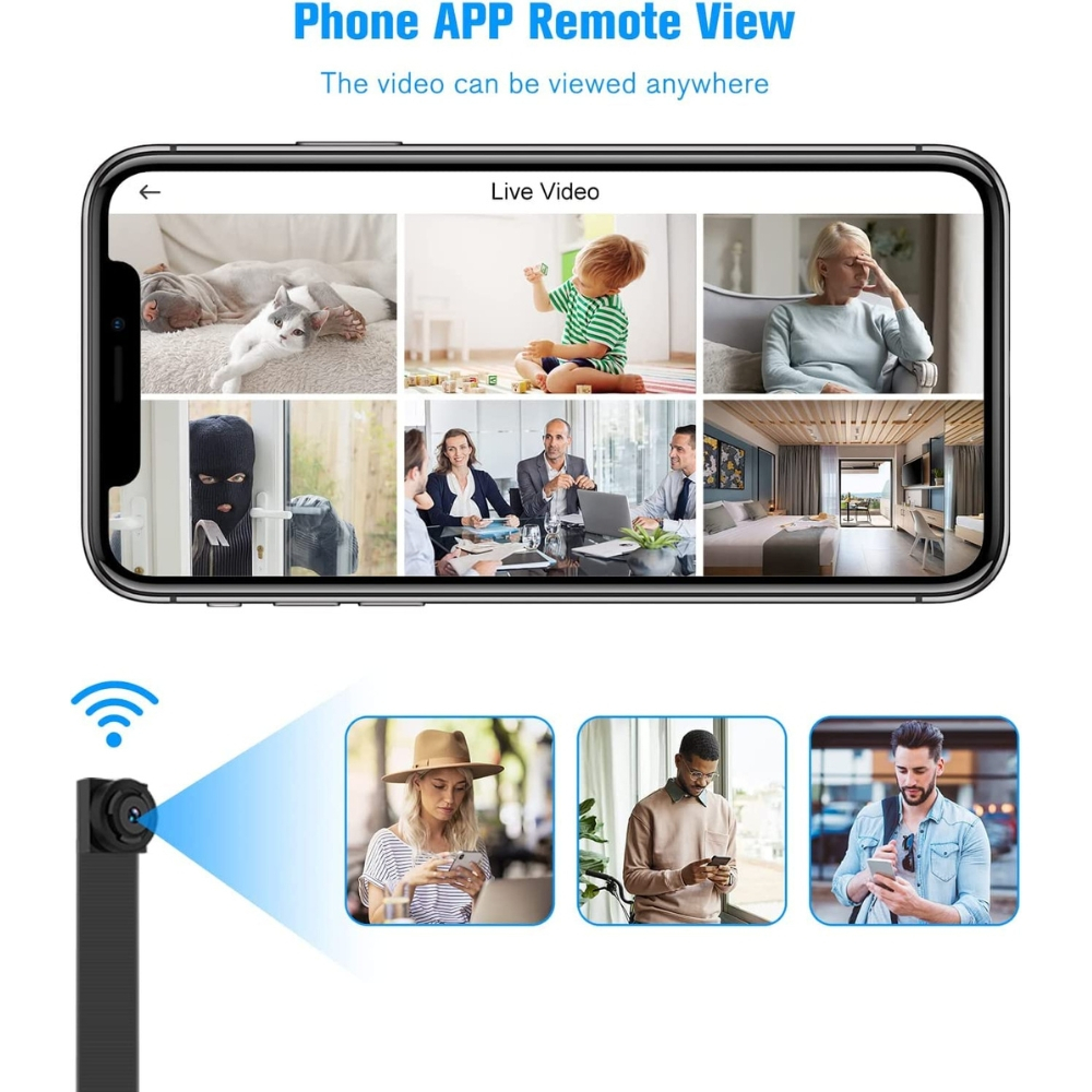 Camera tip Nasture, Full HD Senzor Miscare si Notificari [3]