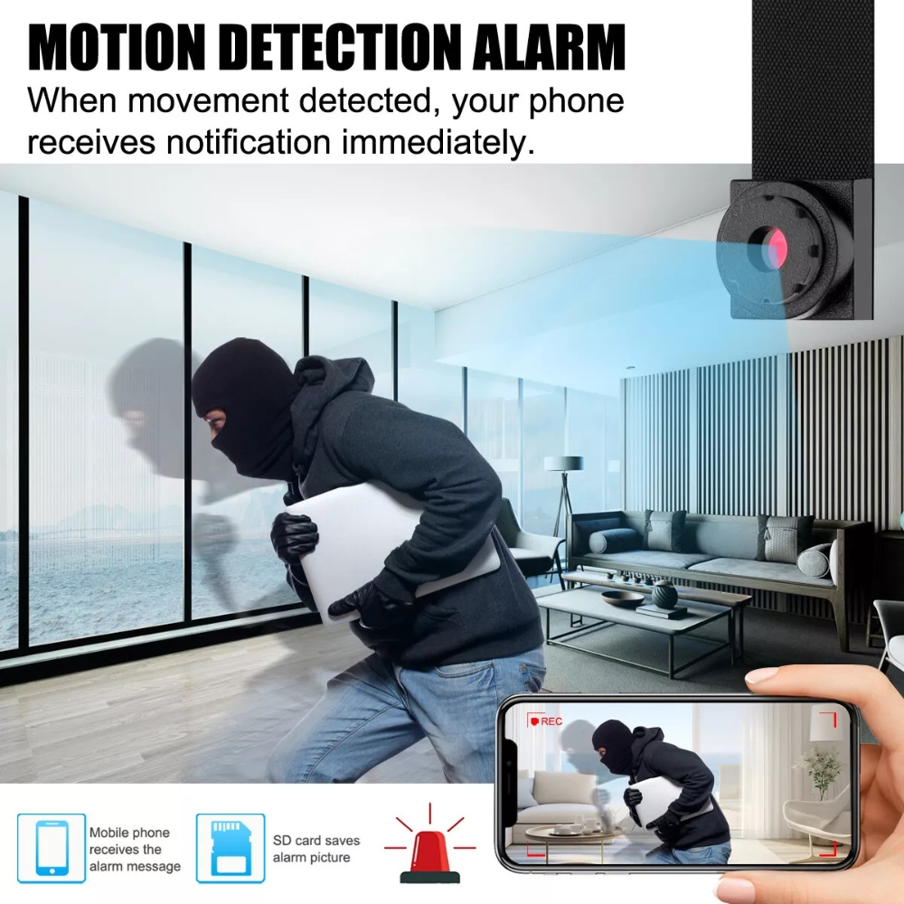 Camera tip Nasture, Full HD Senzor Miscare si Notificari [7]