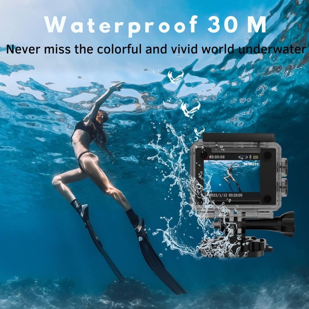 Camera Sport 4K Ultra HD, 16MP, Waterproof 30M, Unghi larg 170 grade, WiFi [7]