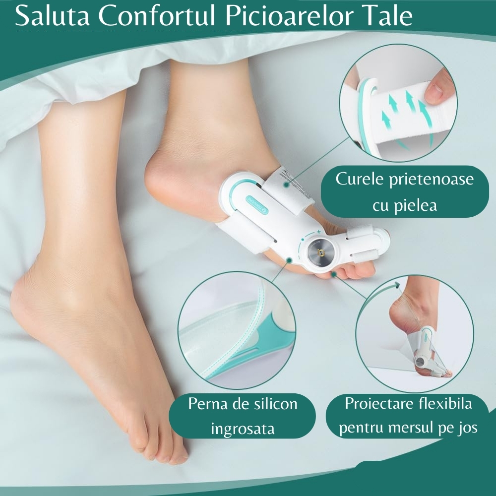 Corector Monturi TENICORE, pentru Corectarea, Tratarea si Îndreptarea degetelor la picioare, Dubla Corectie la Hallux Valgus [10]