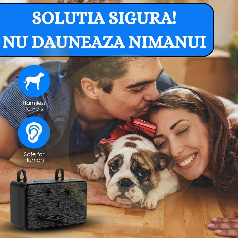 Cutie anti-latrat cu ultrasunete, Aparat de control al latratului cainilor cu 3 niveluri reglabile, 15m, cu utilizare in aer liber si interior [7]