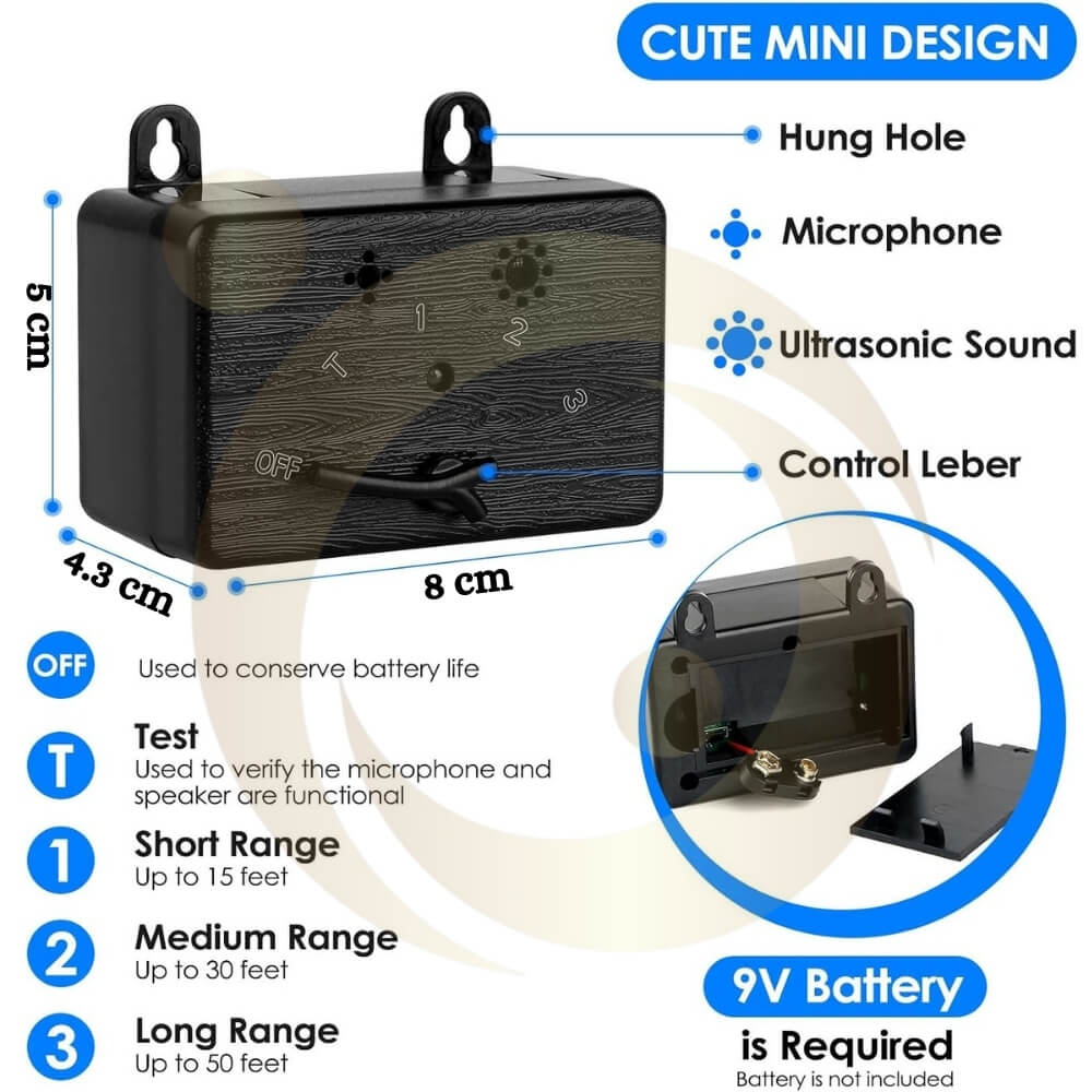 Cutie anti-latrat cu ultrasunete, Aparat de control al latratului cainilor cu 3 niveluri reglabile, 15m, cu utilizare in aer liber si interior [11]