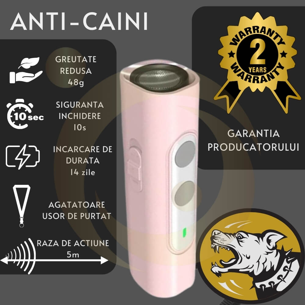Dispozitiv Profesional Antilatrat cu Ultrasunete pentru Alungat si Speriat Cainii si Pisici [33]