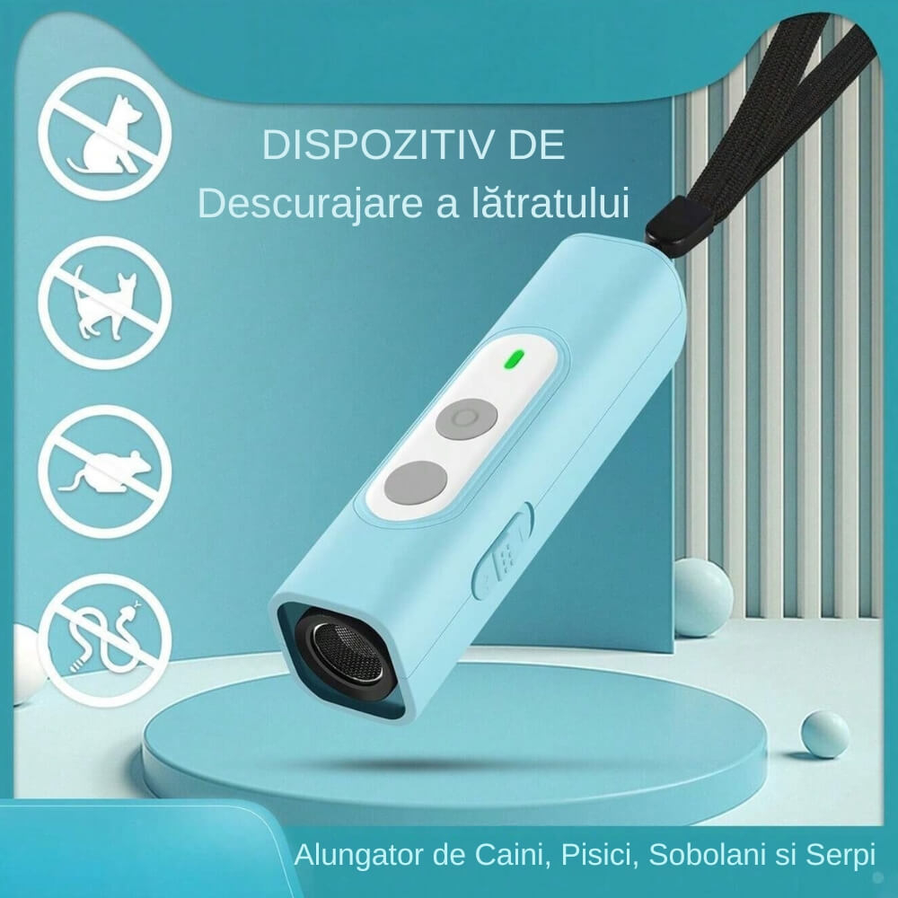 Dispozitiv Profesional Antilatrat cu Ultrasunete pentru Alungat si Speriat Cainii si Pisici [4]