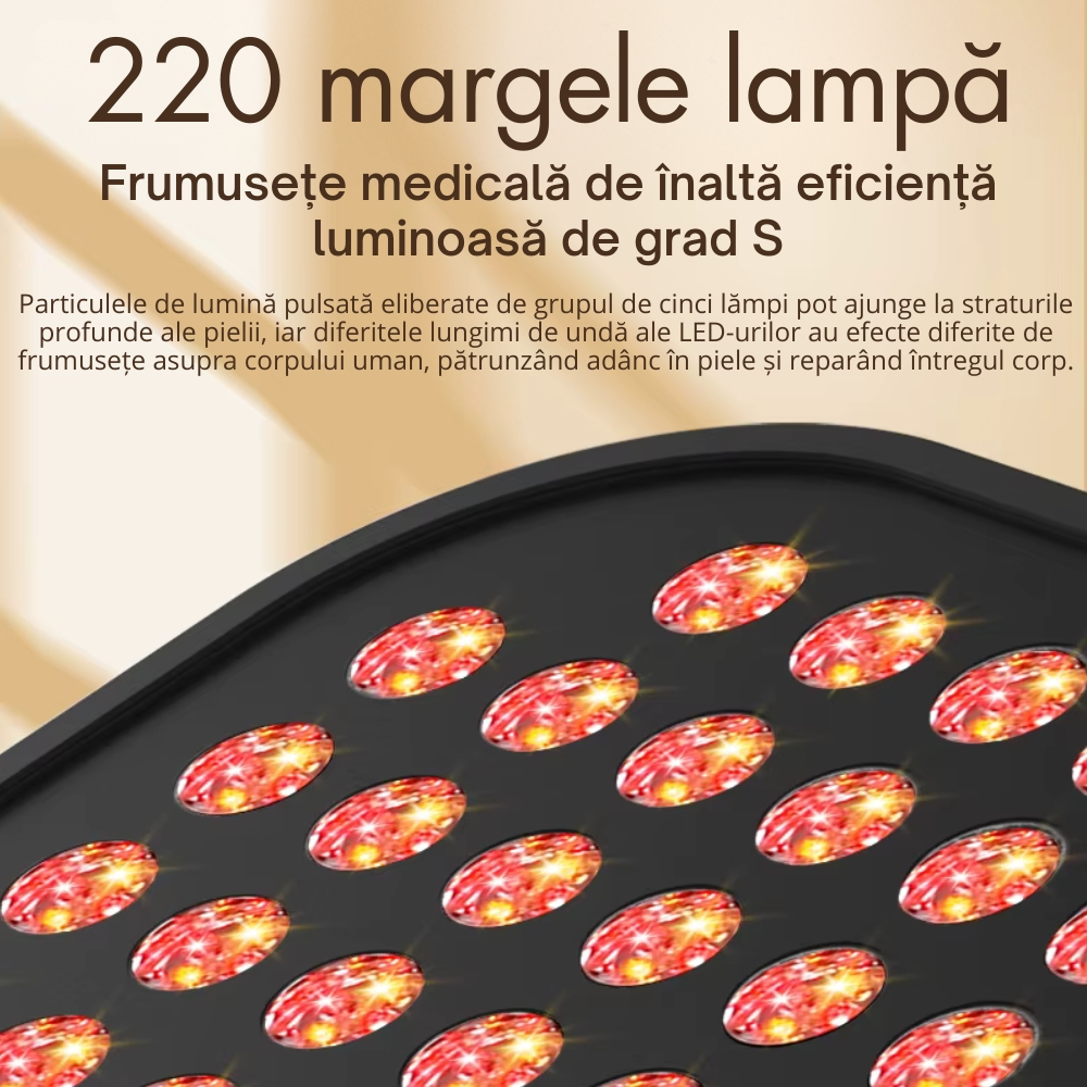 Lampa Terapie cu Lumina Rosie si Infrarosu pentru Fata si Corp, Fototerapie Anti-Imbatranire [13]
