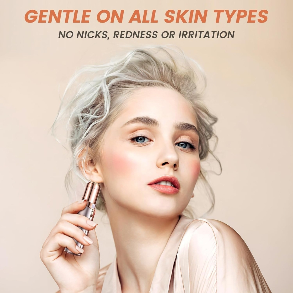 Epilator Facial Portabil, Indepartare Fina a Parului Nedorit [17]