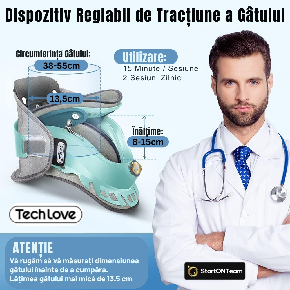 Guler Cervical tip Philadelphia pentru Spondiloza si Hernie, Corectie si Fixare a Coloanei Vertebrale [3]