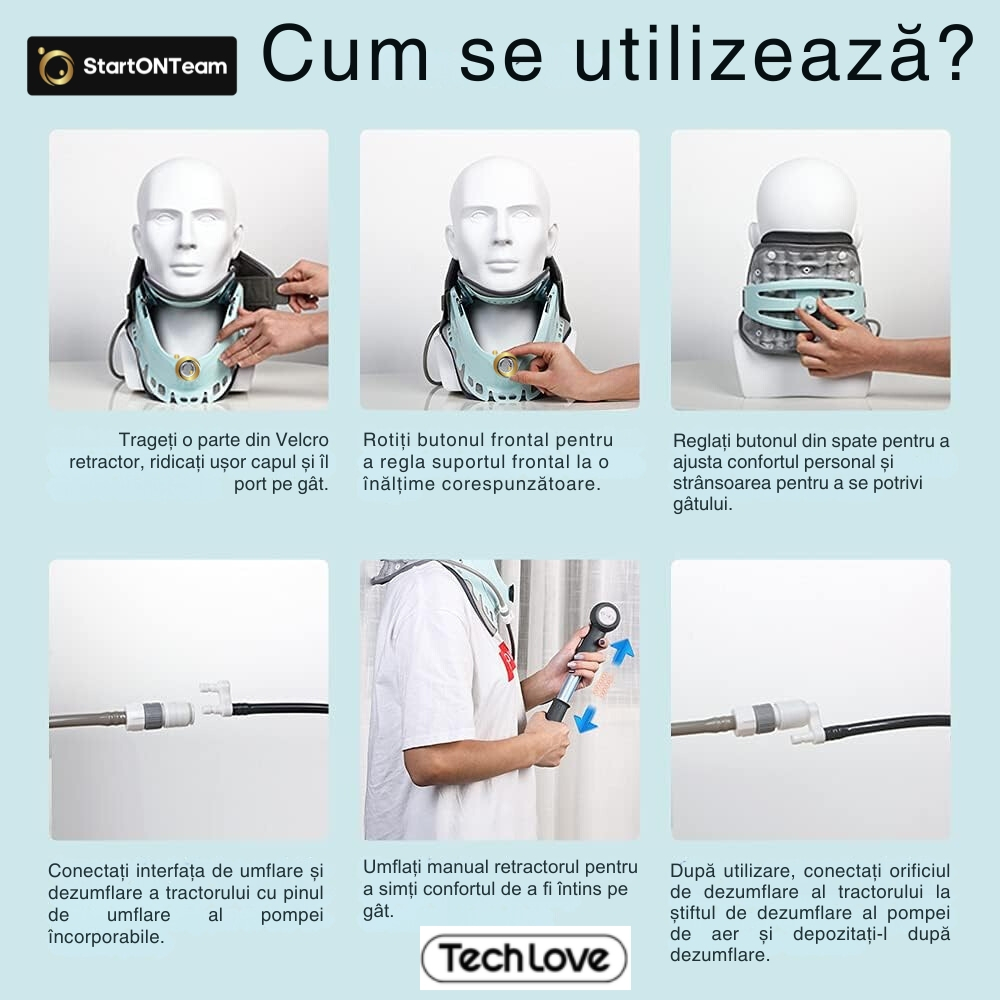 Guler Cervical tip Philadelphia pentru Spondiloza si Hernie, Corectie si Fixare a Coloanei Vertebrale [8]
