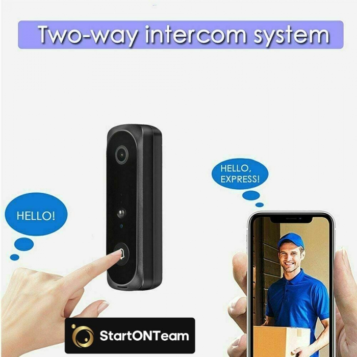 Video Interfon StartONTeam WiFi cu Sonerie Inteligentă și Cameră Full HD [13]