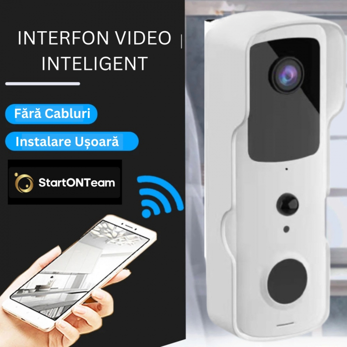 Video Interfon StartONTeam WiFi cu Sonerie Inteligentă și Cameră Full HD [9]
