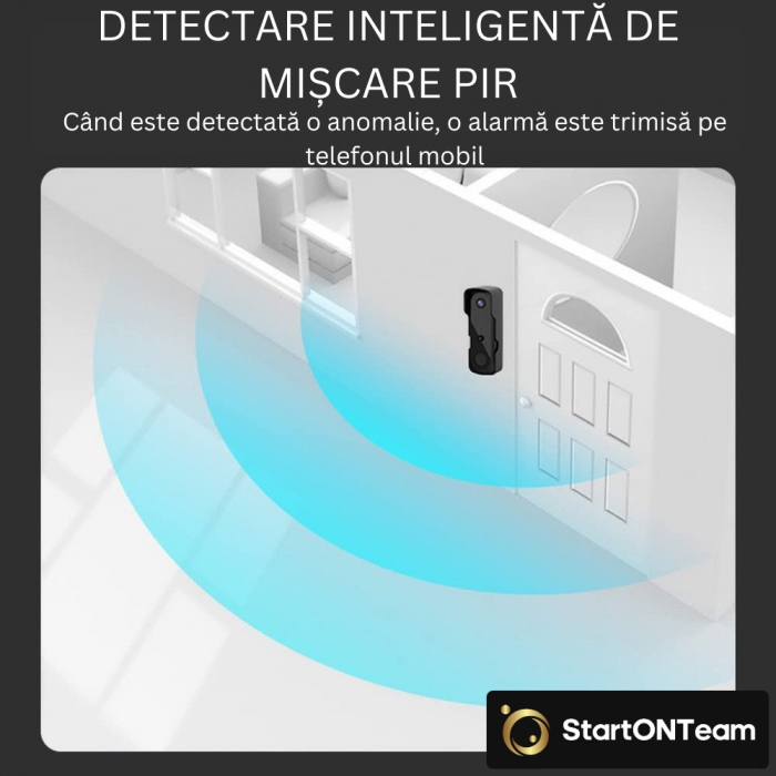 Video Interfon StartONTeam WiFi cu Sonerie Inteligentă și Cameră Full HD [6]