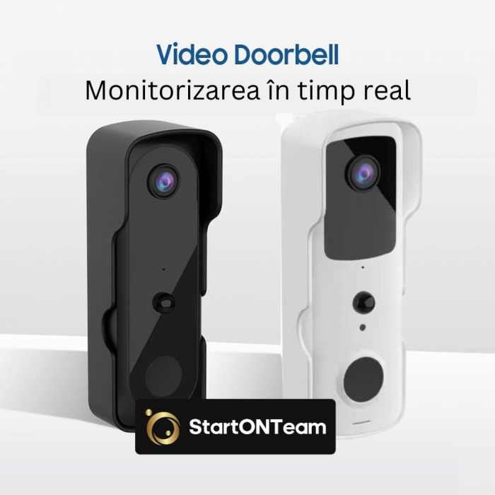 Video Interfon StartONTeam WiFi cu Sonerie Inteligentă și Cameră Full HD [2]
