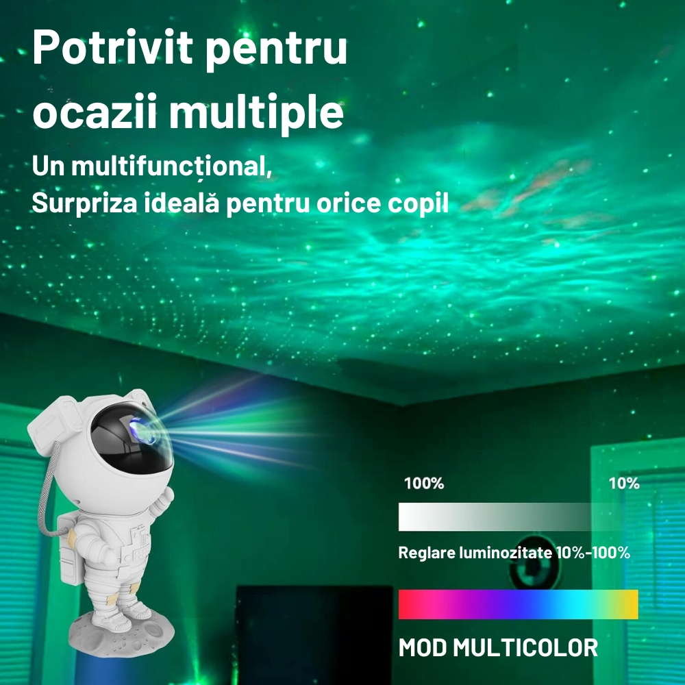 Lampa de Veghe Astronaut Proiector Constelatii Stele si Galaxie [2]