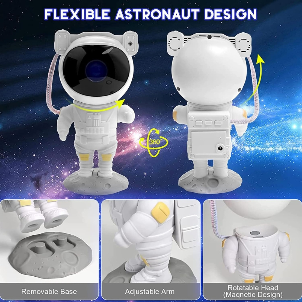 Lampa de Veghe Astronaut Proiector Constelatii Stele si Galaxie [18]