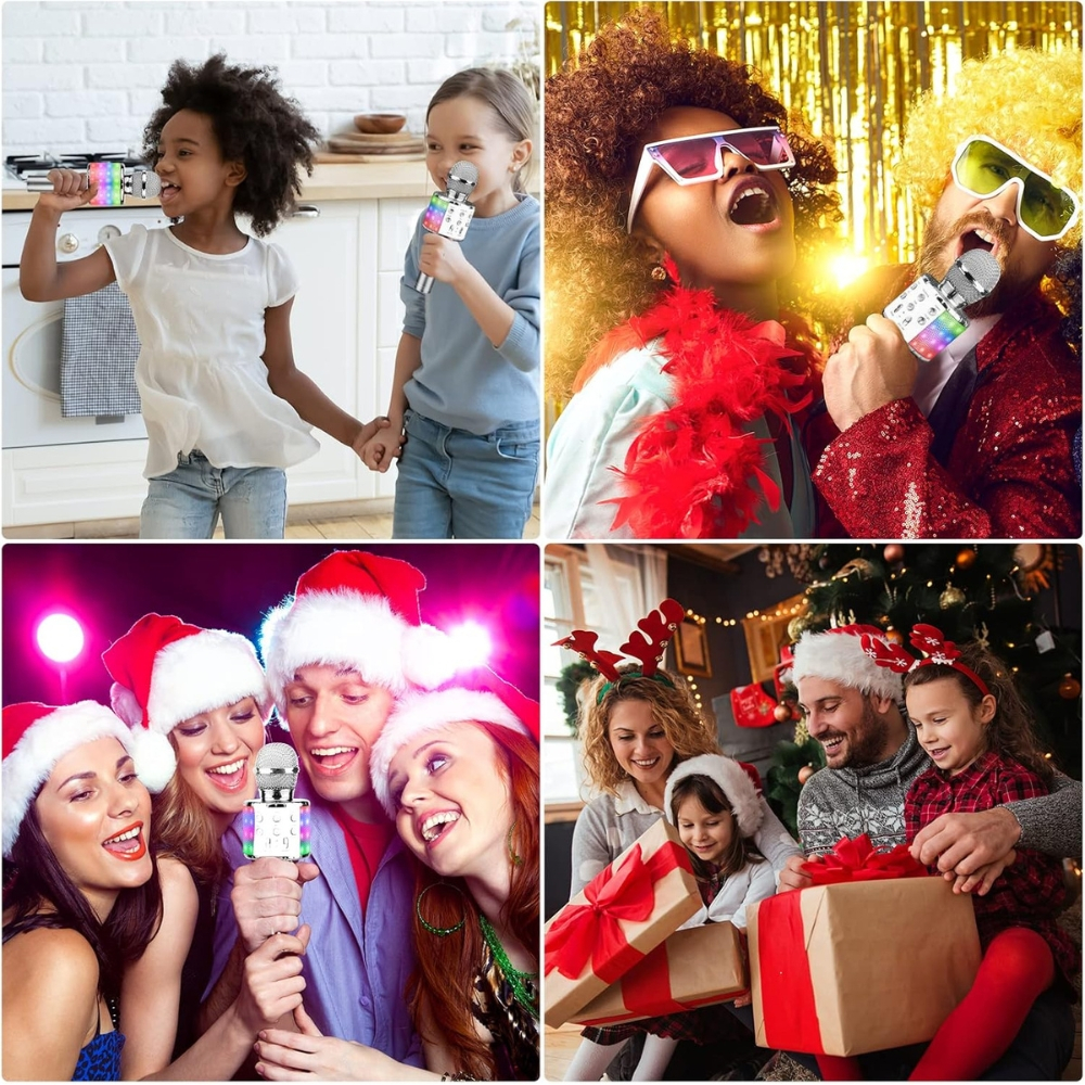 Microfon Karaoke Portabil 5 in 1 pentru Copii cu Bluetooth [11]