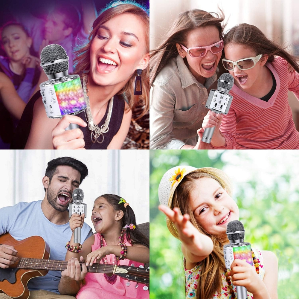 Microfon Karaoke Portabil 5 in 1 pentru Copii cu Bluetooth [12]