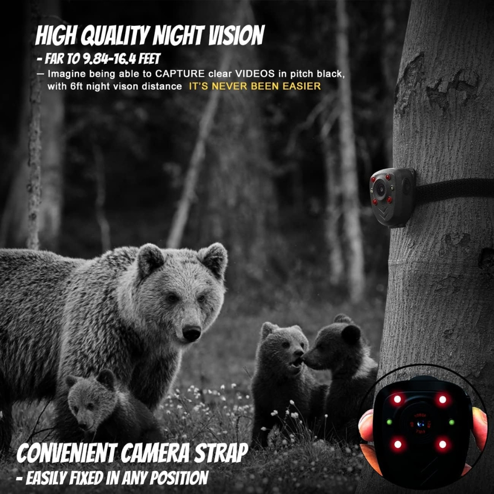 Mini Camera de Corp video Portabila 1080P, Night Vision, Infrarosu [13]