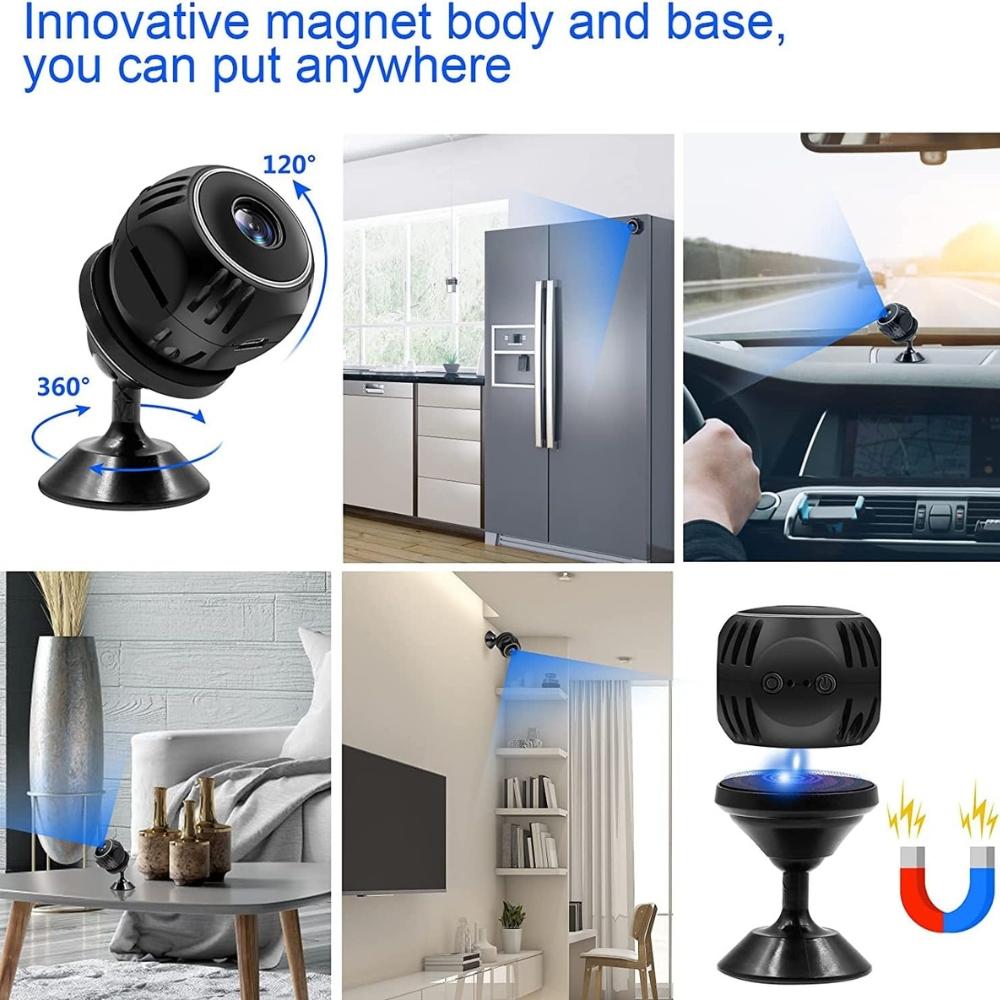 Mini Camera cu WiFi, 1080p, Senzor de Miscare, Vedere Nocturna [4]