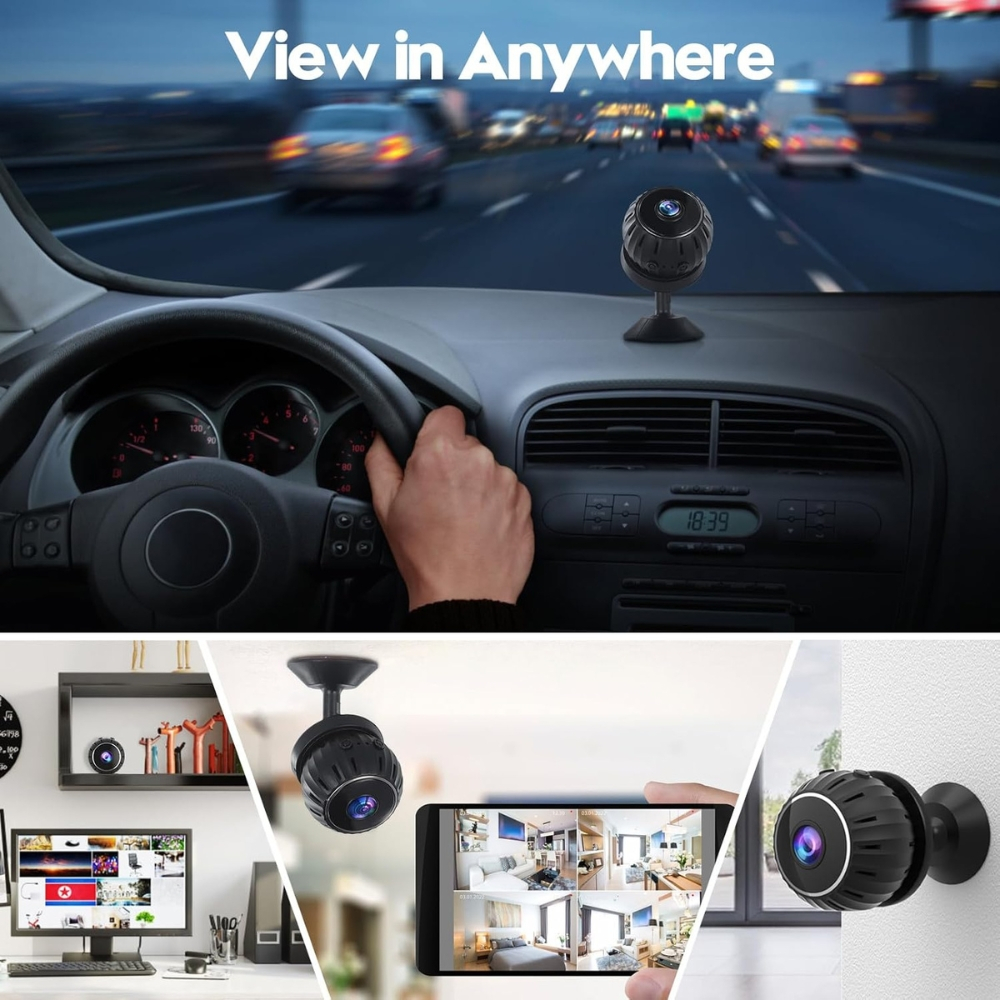 Mini Camera cu WiFi, 1080p, Senzor de Miscare, Vedere Nocturna [8]