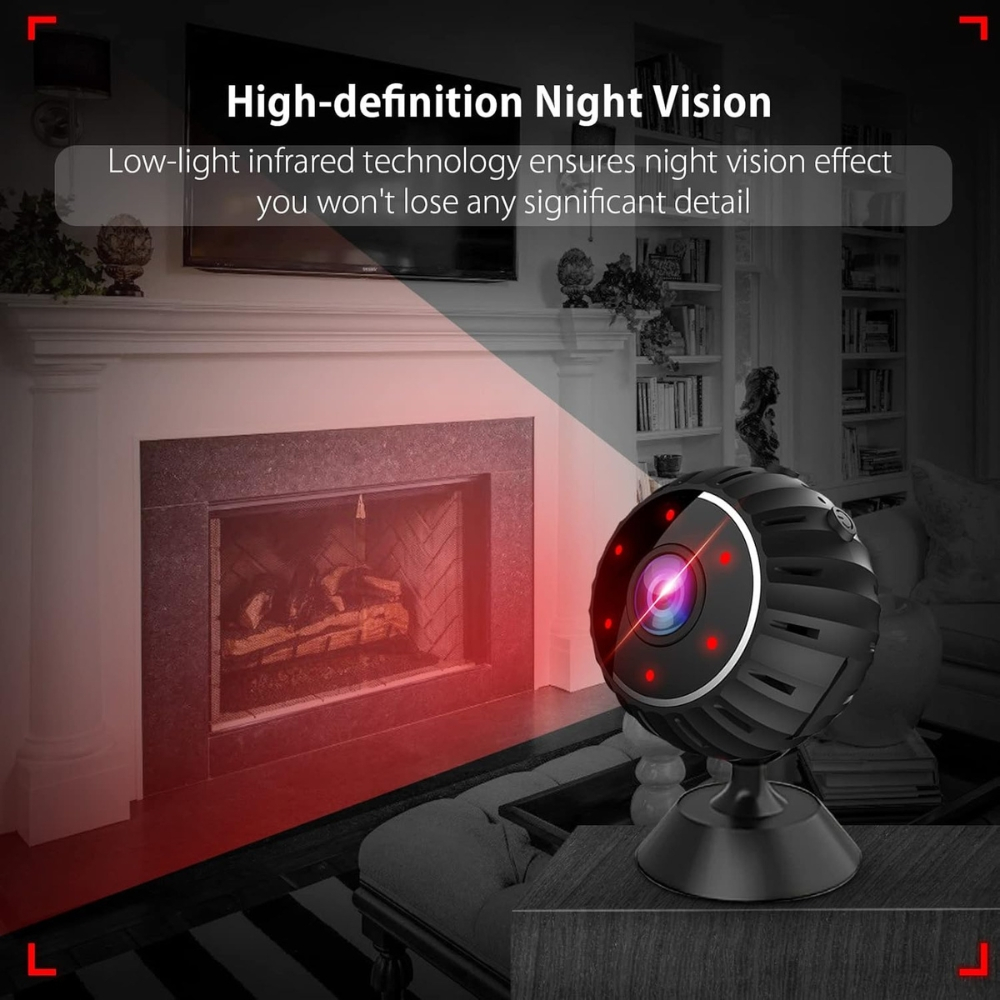 Mini Camera cu WiFi, 1080p, Senzor de Miscare, Vedere Nocturna [9]