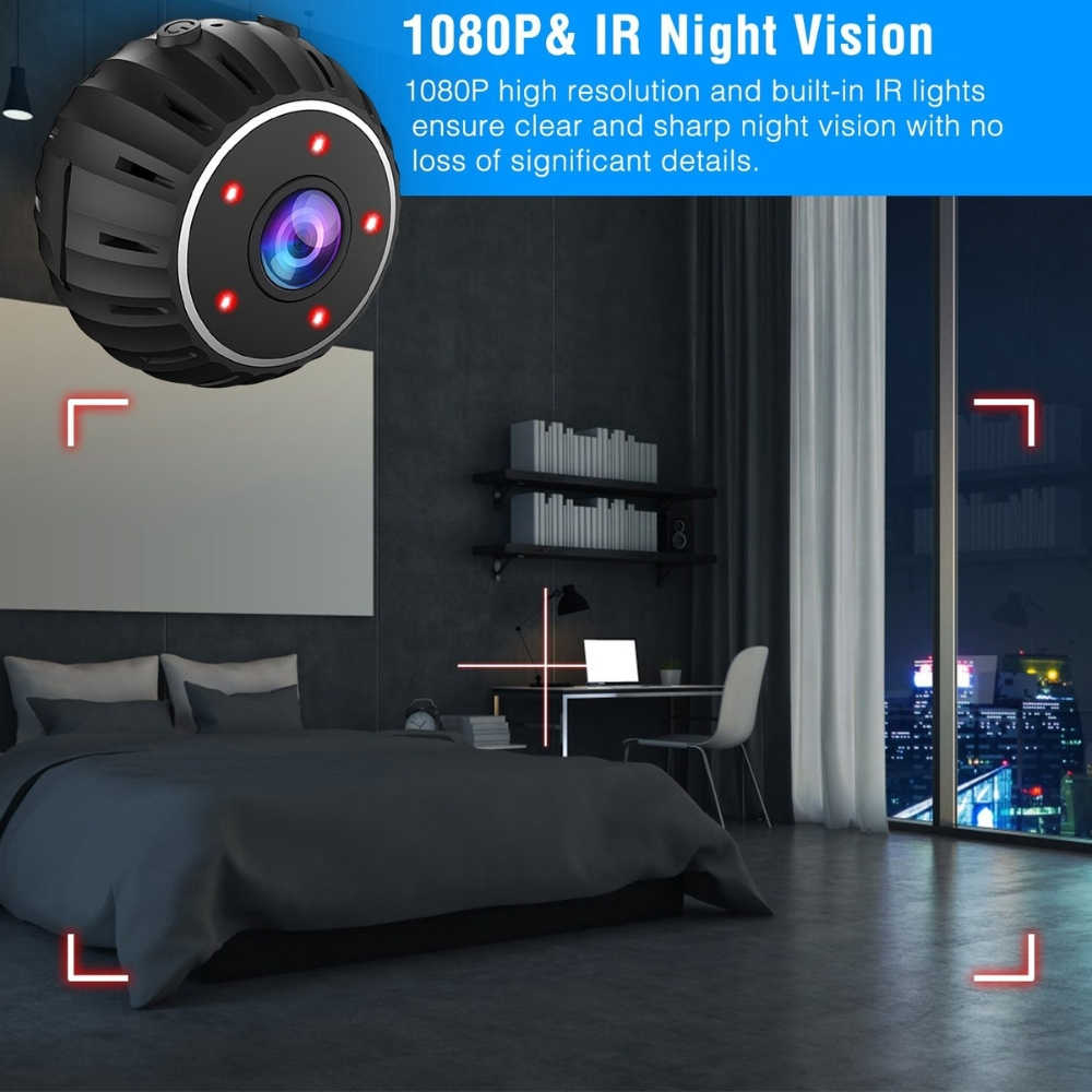 Mini Camera cu WiFi, 1080p, Senzor de Miscare, Vedere Nocturna [14]