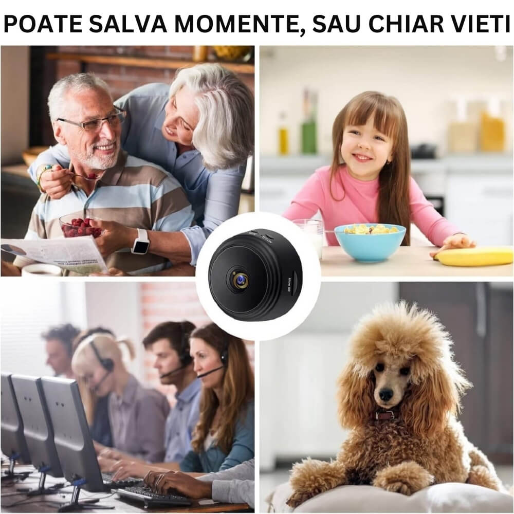 Mini Camera Magnetica, Microcamera Wifi Full HD Profesionala [11]